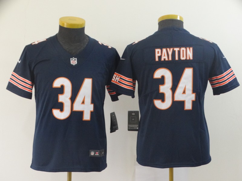youth Chicago Bears #34 Payton blue Nike Vapor Untouchable Limited NFL Jerseys